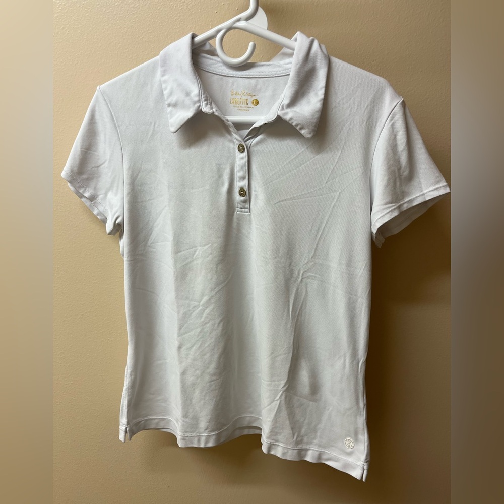 Lilly Pulitzer White Polo Shirt
